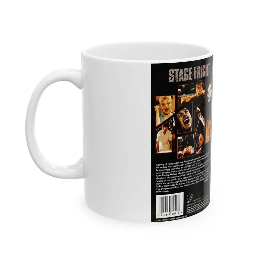 STAGE FRIGHT (VHS COVER) - White Coffee Mug - Go Mug Yourself