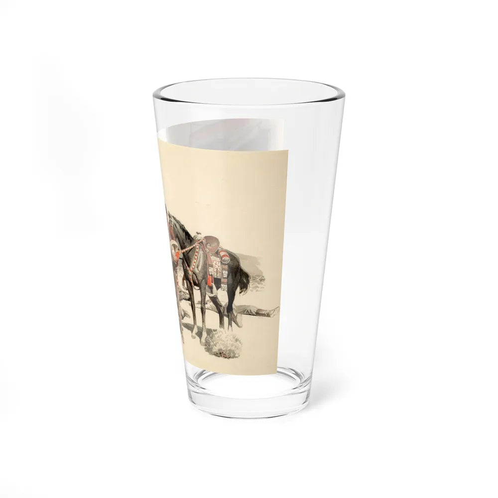 Stagecoach Hold Up (Magazine Illustration) Pint Glass 16oz - Go Mug Yourself