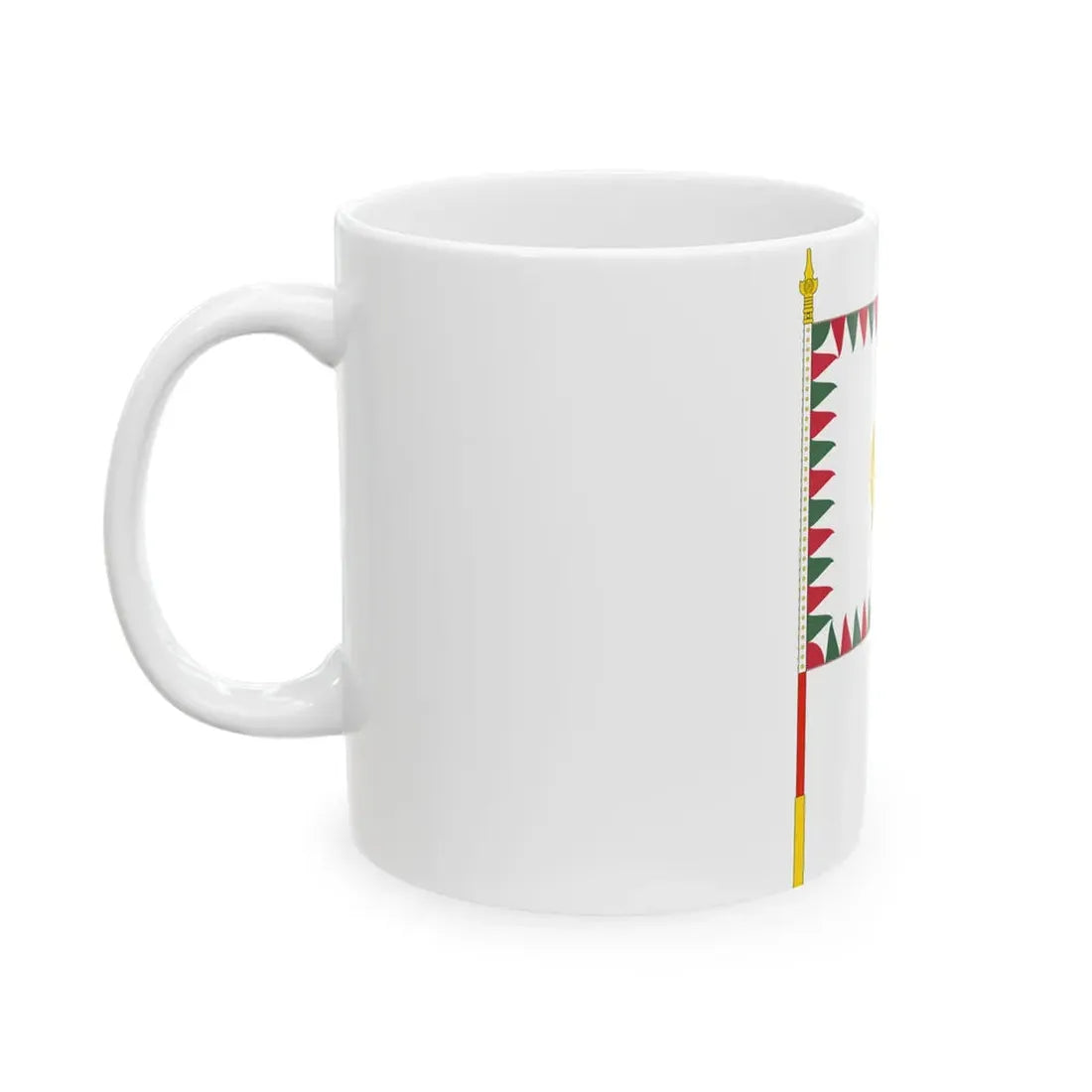 Standard for armoured regiments of the Hungarian Defence Forces 1949-1950 with staff (Hungary) White Coffee Mug - Go Mug Yourself