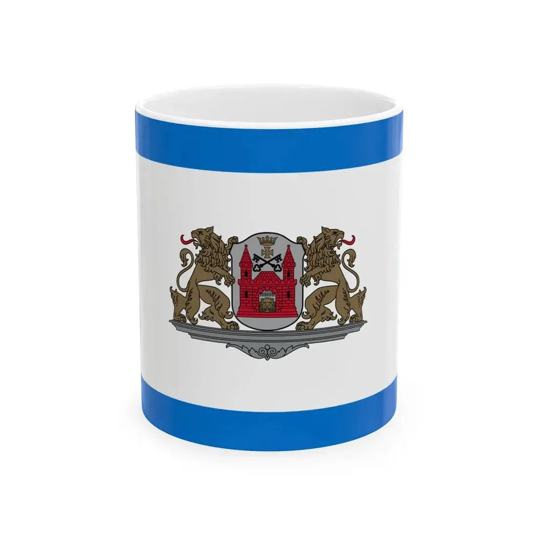 Standard of the city council chairman of Riga (Latvia) White Coffee Mug 11oz - Go Mug Yourself