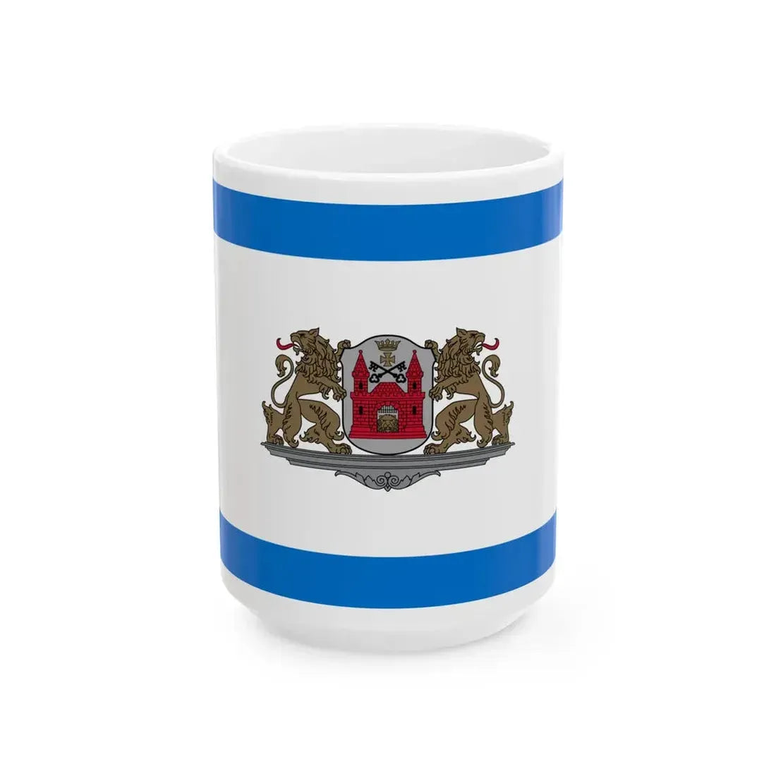 Standard of the city council chairman of Riga (Latvia) White Coffee Mug 15oz - Go Mug Yourself