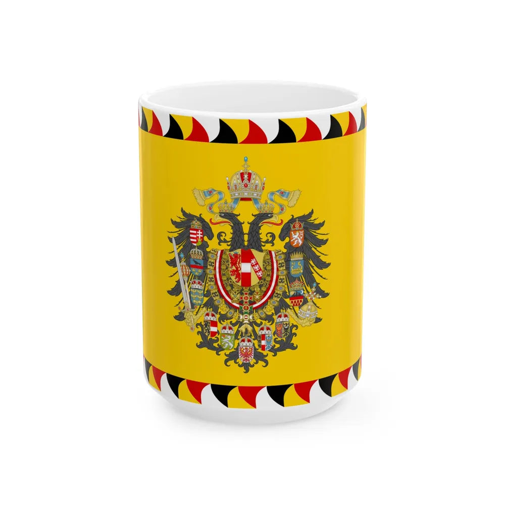 Standard of the Common Army Yellow (Austria) White Coffee Mug 15oz - Go Mug Yourself