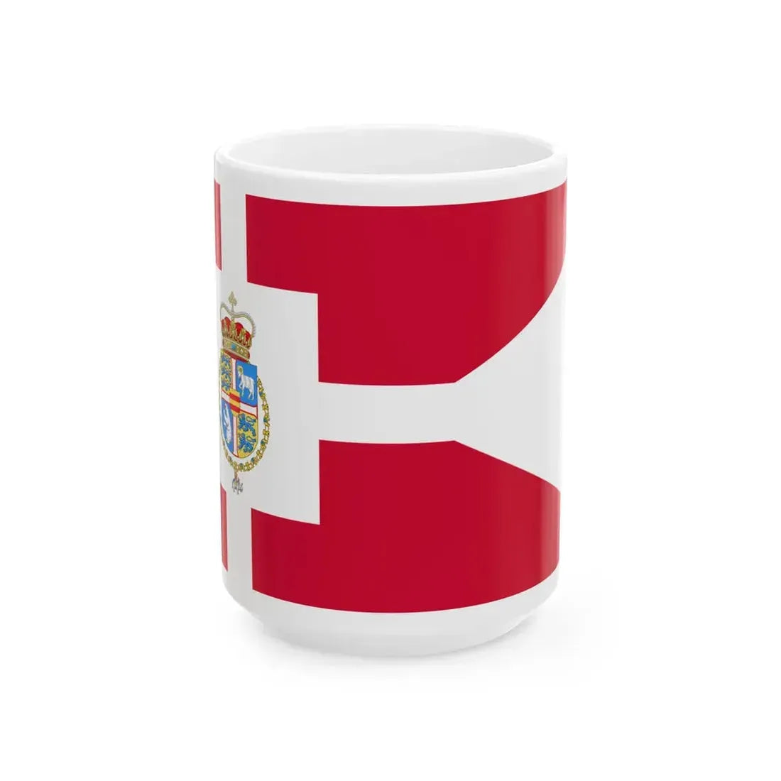 Standard of the Crown Prince of Denmark 2025 (Denmark) White Coffee Mug 15oz - Go Mug Yourself