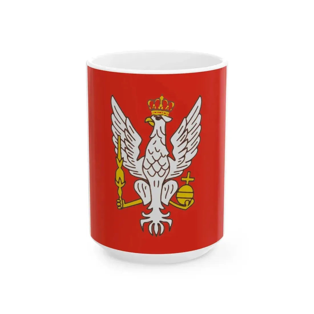 Standard of the Duchy of Warsaw (Poland) White Coffee Mug 15oz - Go Mug Yourself