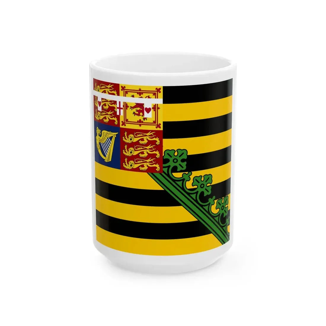 Standard of the Duke of Saxe-Coburg-Gotha (Germany) White Coffee Mug 15oz - Go Mug Yourself