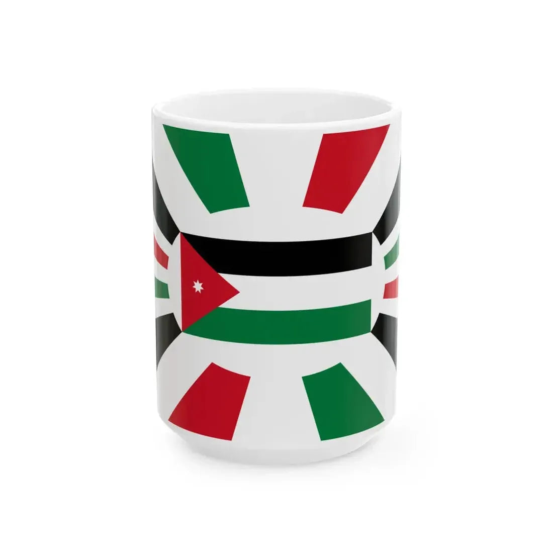 Standard of the Emir of Transjordan 1928-1939 (Jordan) White Coffee Mug 15oz - Go Mug Yourself