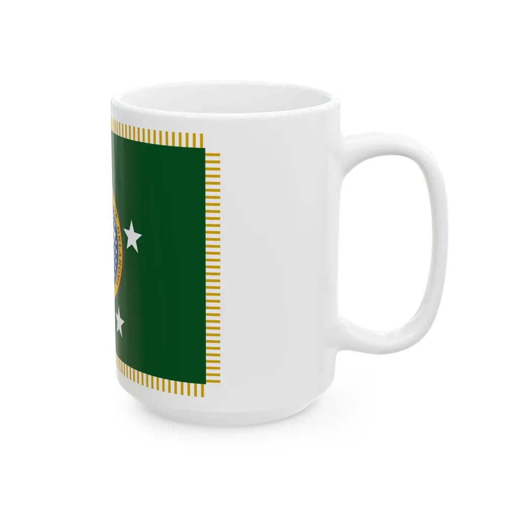 Standard of the Governor of Oklahoma With Fringe (United States) White Coffee Mug - Go Mug Yourself