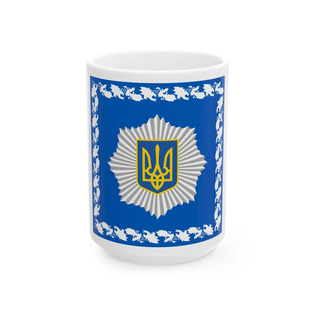Standard of the Minister of Internal Affairs of Ukraine (Ukraine) White Coffee Mug 15oz - Go Mug Yourself