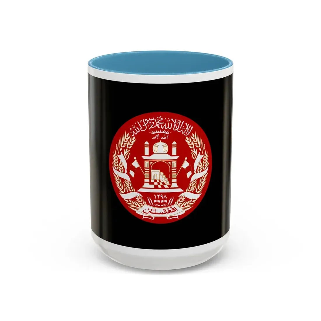 Standard of the President of Afghanistan 2004 to 2013 - Accent Coffee Mug 15oz Light Blue - Go Mug Yourself
