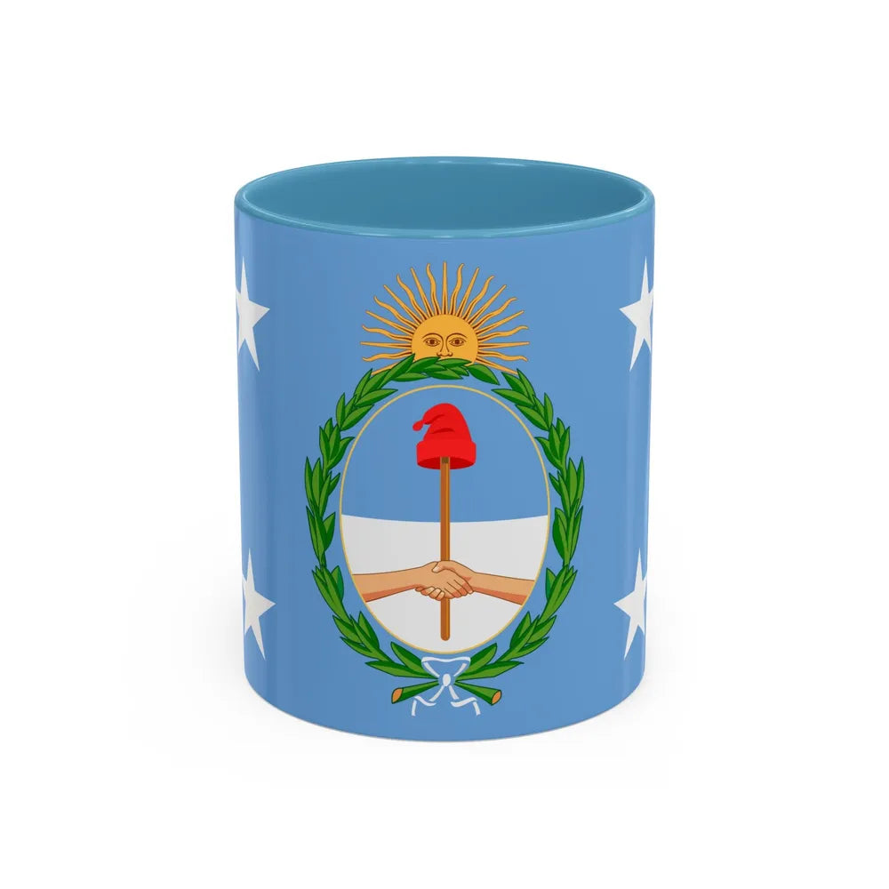 Standard of the President of Argentina Afloat - Accent Coffee Mug 11oz Light Blue - Go Mug Yourself