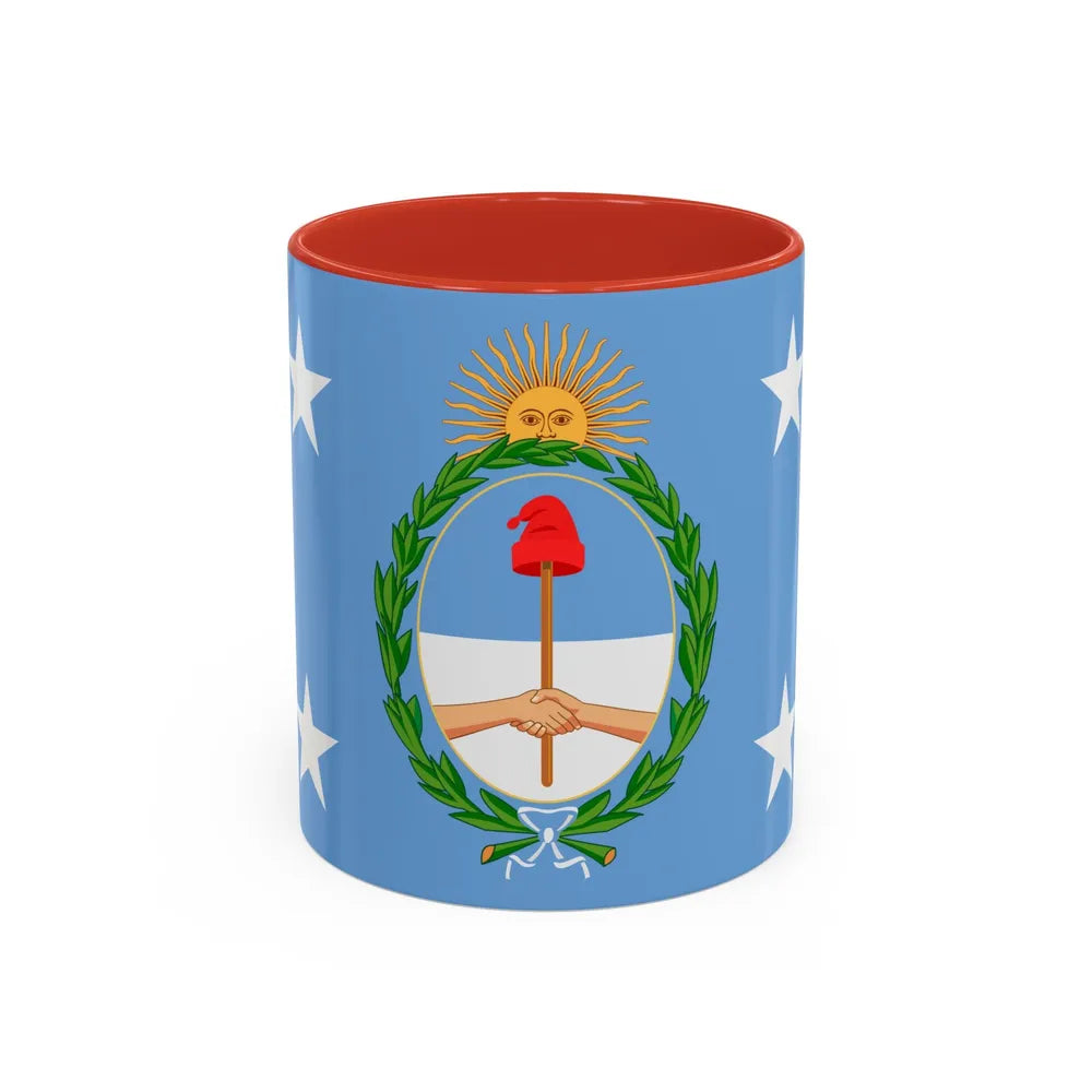 Standard of the President of Argentina Afloat - Accent Coffee Mug 11oz Red - Go Mug Yourself