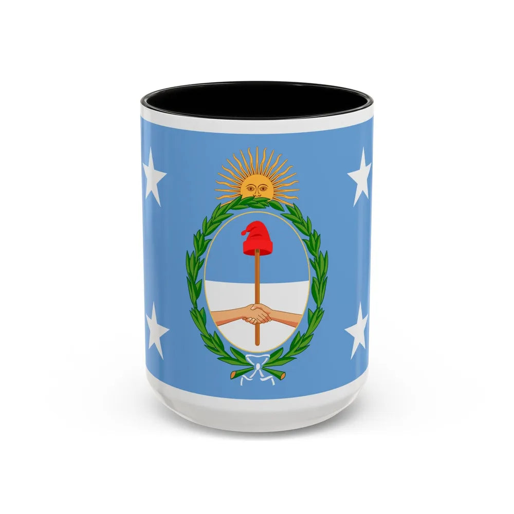 Standard of the President of Argentina Afloat - Accent Coffee Mug 15oz Black - Go Mug Yourself