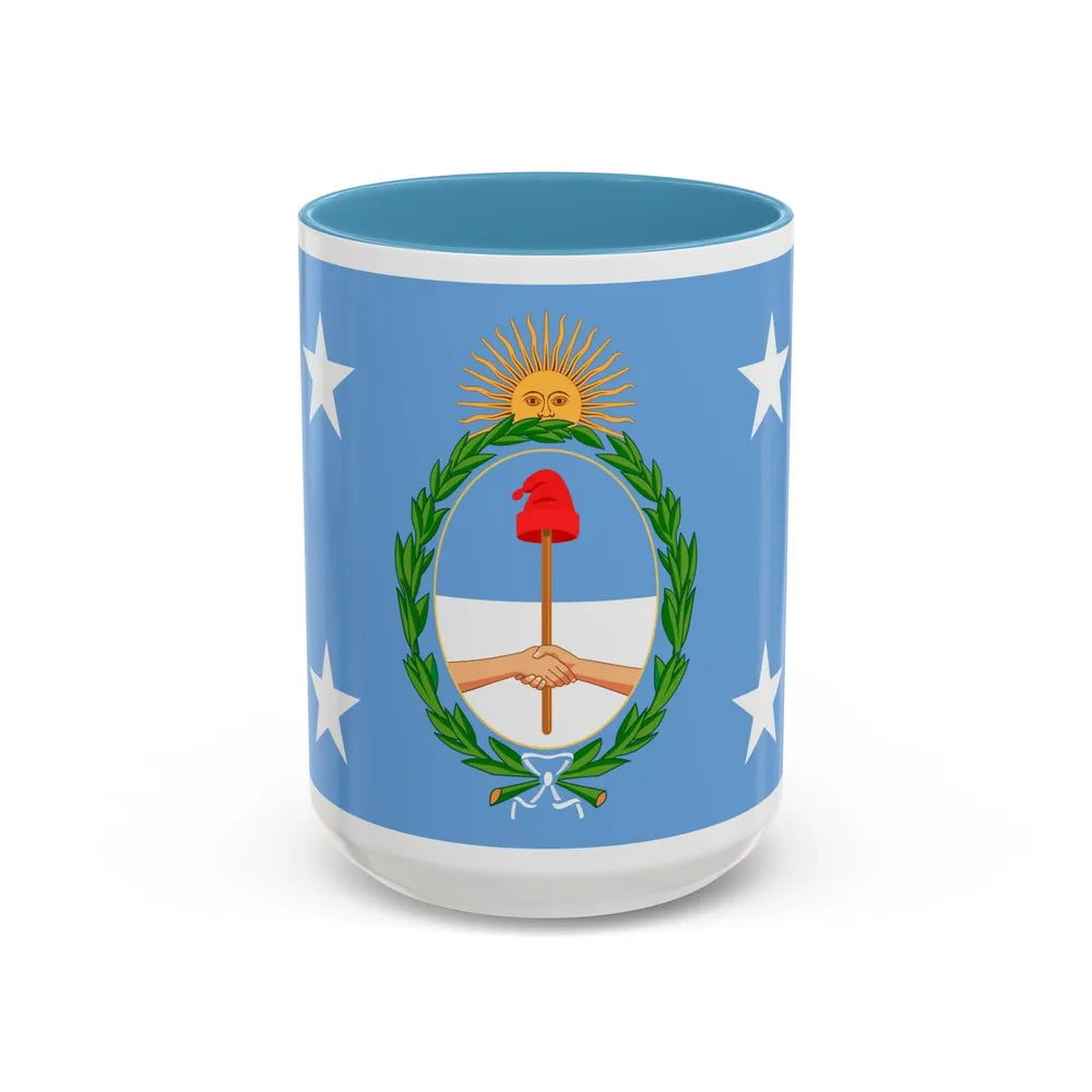 Standard of the President of Argentina Afloat - Accent Coffee Mug 15oz Light Blue - Go Mug Yourself
