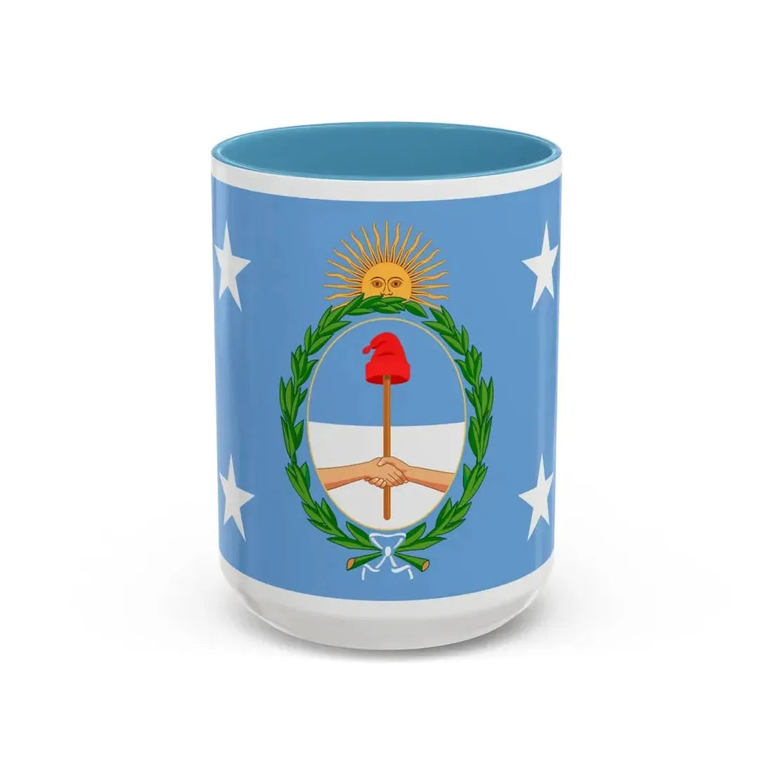 Standard of the President of Argentina Afloat - Accent Coffee Mug 15oz Light Blue - Go Mug Yourself