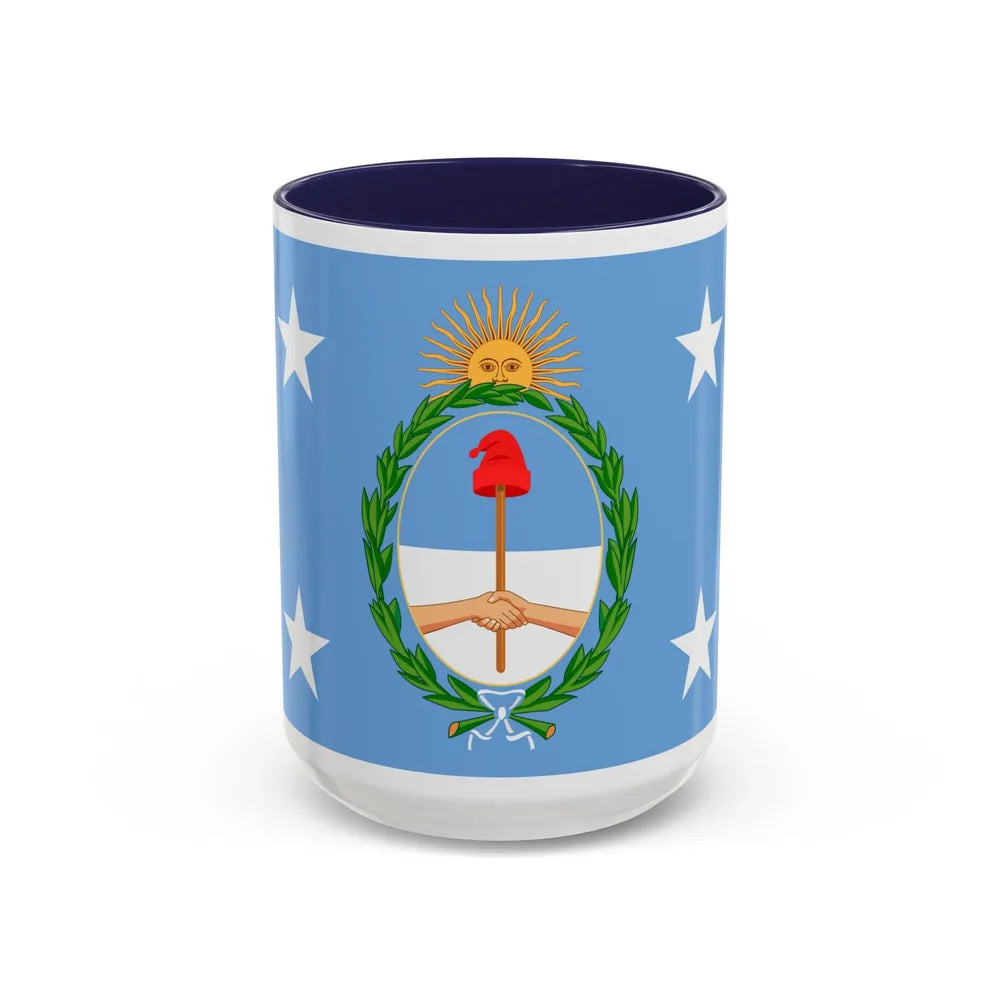 Standard of the President of Argentina Afloat - Accent Coffee Mug 15oz Navy - Go Mug Yourself