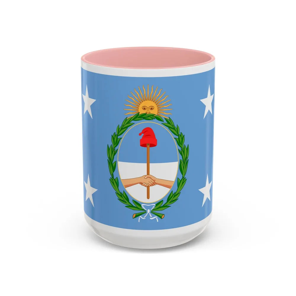 Standard of the President of Argentina Afloat - Accent Coffee Mug 15oz Pink - Go Mug Yourself