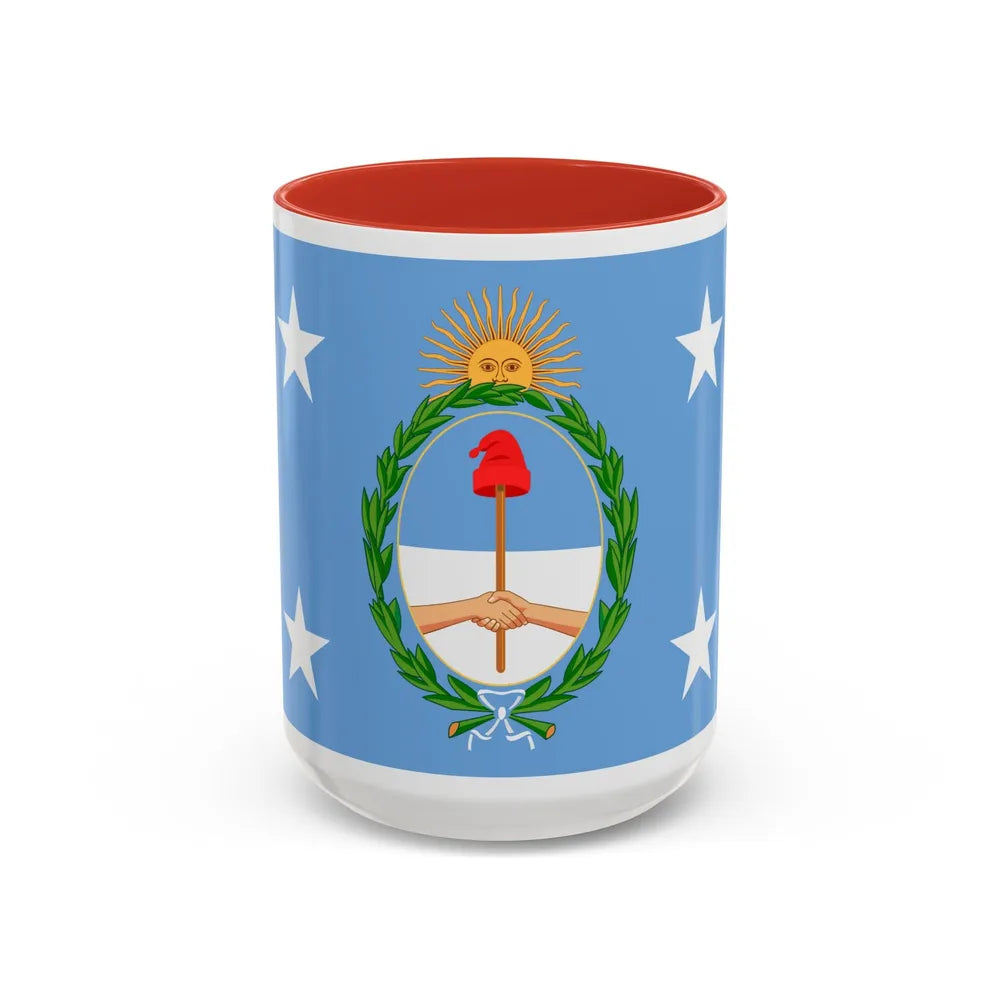 Standard of the President of Argentina Afloat - Accent Coffee Mug 15oz Red - Go Mug Yourself