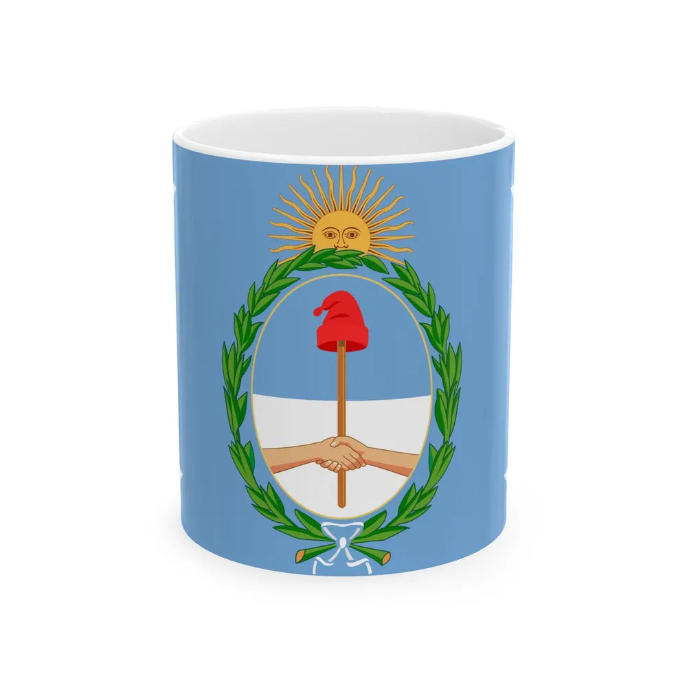 Standard of the President of Argentina Afloat (Argentina) White Coffee Mug 11oz - Go Mug Yourself