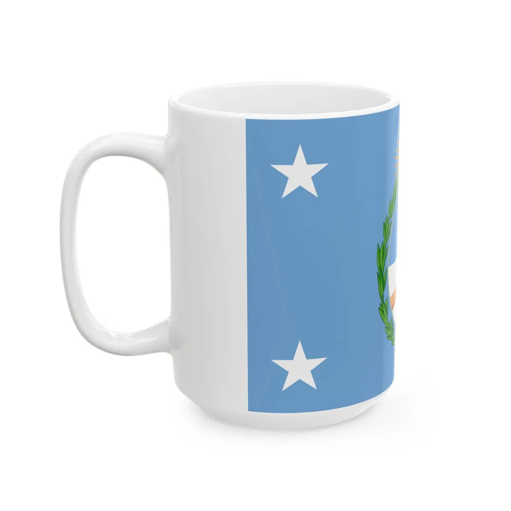 Standard of the President of Argentina Afloat (Argentina) White Coffee Mug - Go Mug Yourself