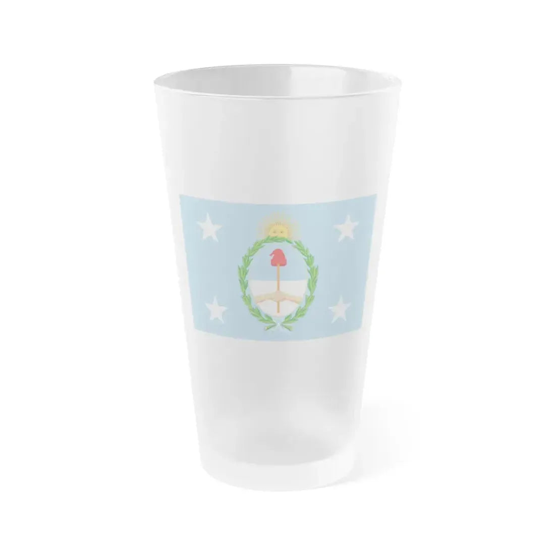 Standard of the President of Argentina Afloat - Frosted Pint Glass 16oz 16oz Frosted - Go Mug Yourself