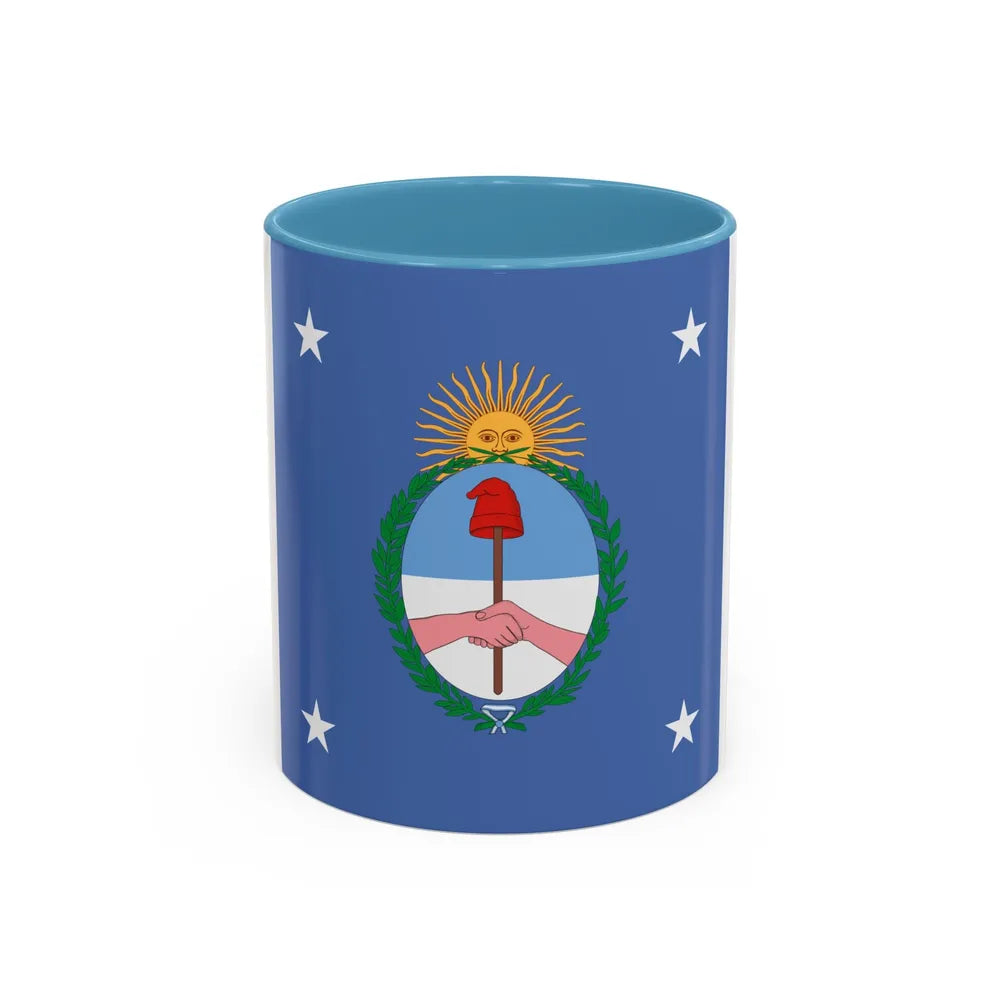 Standard of the President of Argentina Land - Accent Coffee Mug 11oz Light Blue - Go Mug Yourself