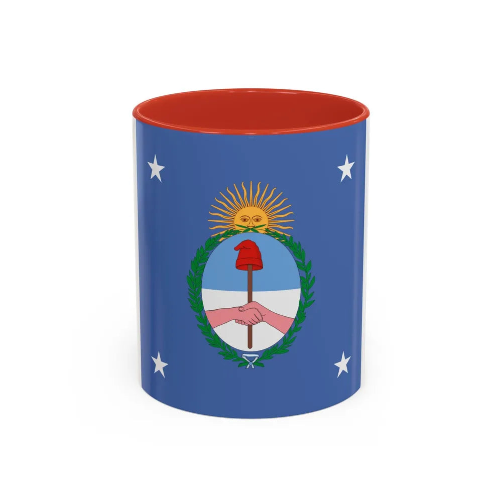 Standard of the President of Argentina Land - Accent Coffee Mug 11oz Red - Go Mug Yourself