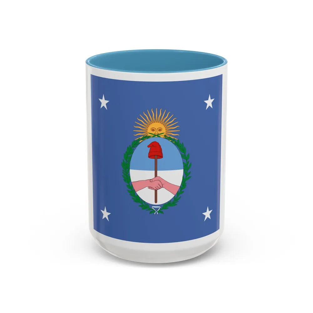 Standard of the President of Argentina Land - Accent Coffee Mug 15oz Light Blue - Go Mug Yourself