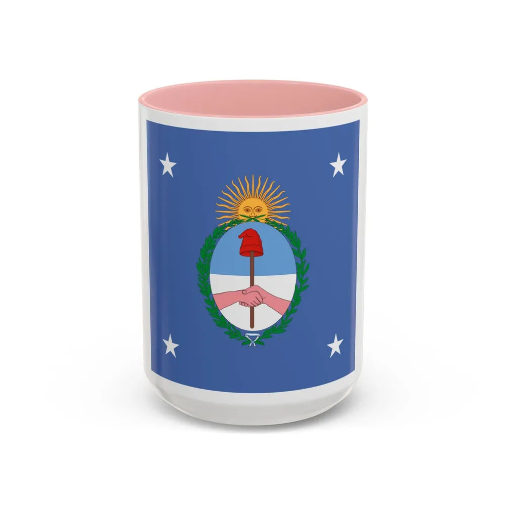 Standard of the President of Argentina Land - Accent Coffee Mug 15oz Pink - Go Mug Yourself