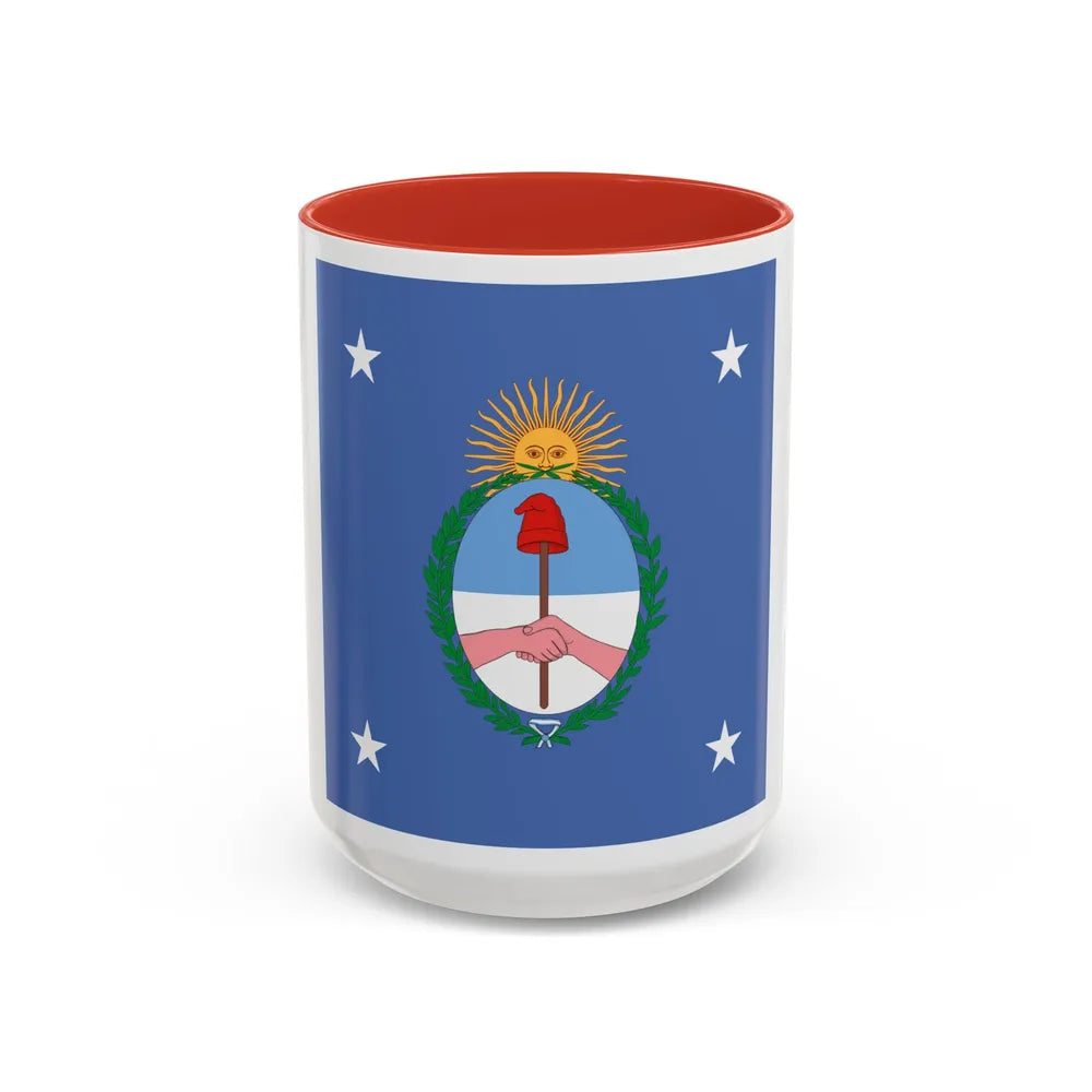 Standard of the President of Argentina Land - Accent Coffee Mug 15oz Red - Go Mug Yourself