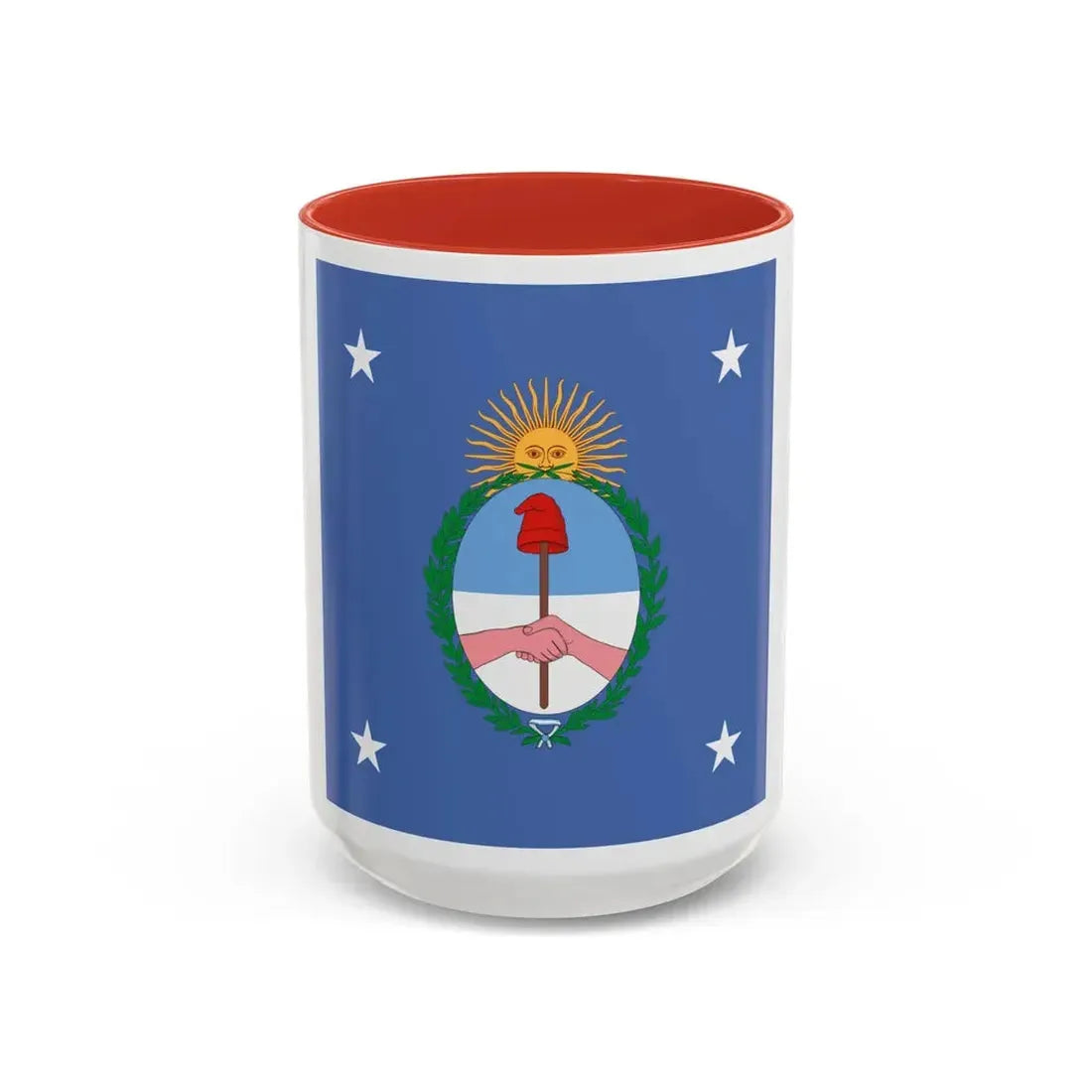 Standard of the President of Argentina Land - Accent Coffee Mug 15oz Red - Go Mug Yourself
