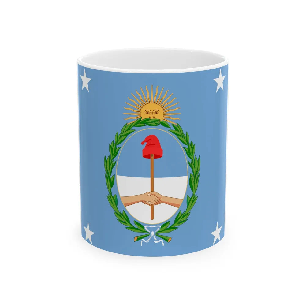 Standard of the President of Argentina Land (Argentina) White Coffee Mug 11oz - Go Mug Yourself