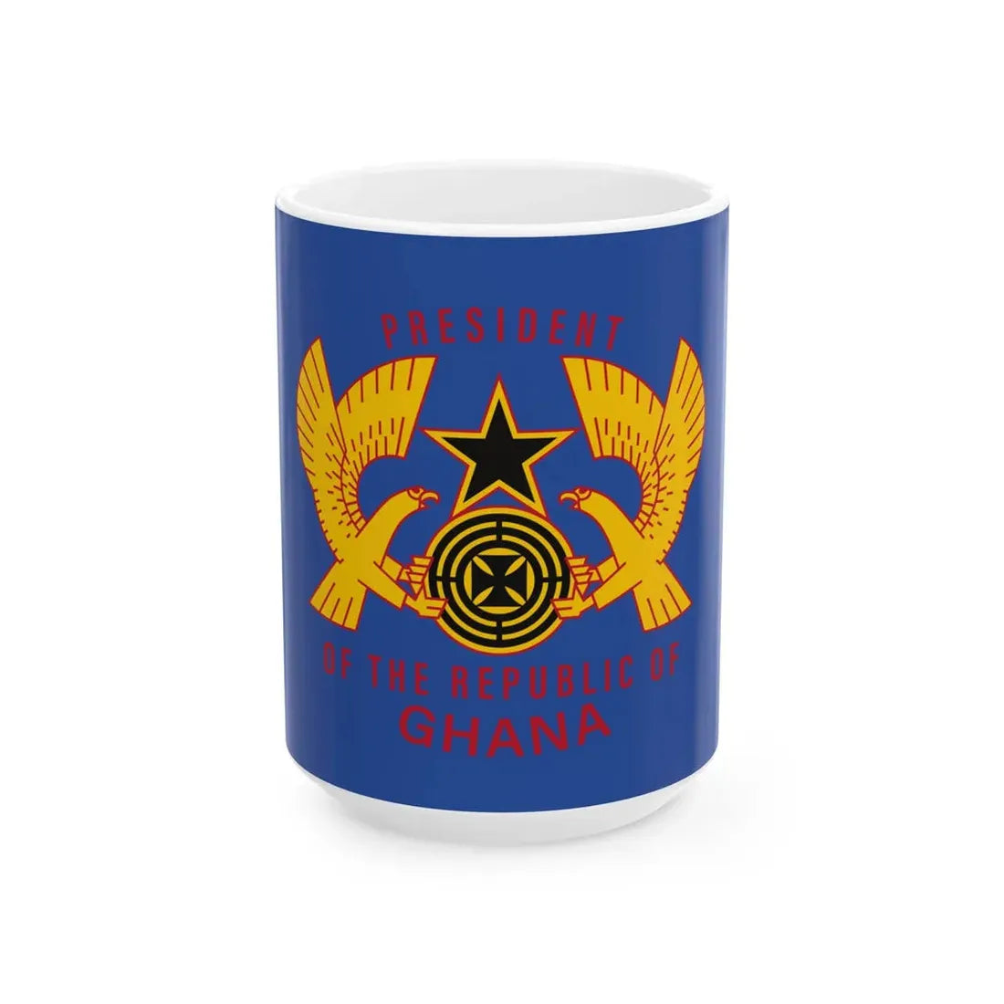 Standard of the President of Ghana original (Ghana) White Coffee Mug 15oz - Go Mug Yourself