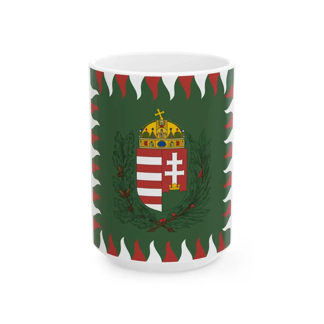 Standard of the President of Hungary 1995 proposal (Hungary) White Coffee Mug 15oz - Go Mug Yourself