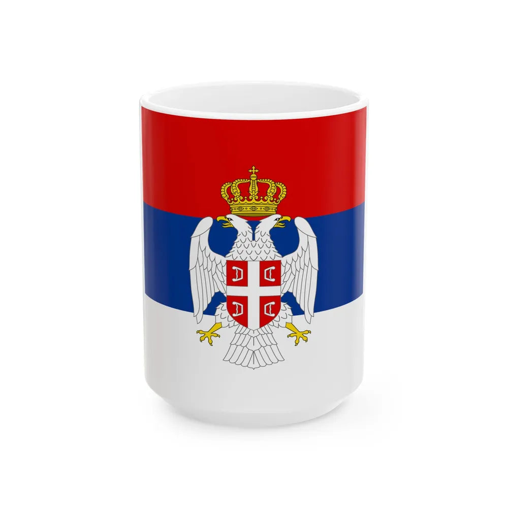 Standard of the President of the Peoples Assembly of Srpska 1995-2007 (Bosnia and Herzegovina) White Coffee Mug 15oz - Go Mug Yourself