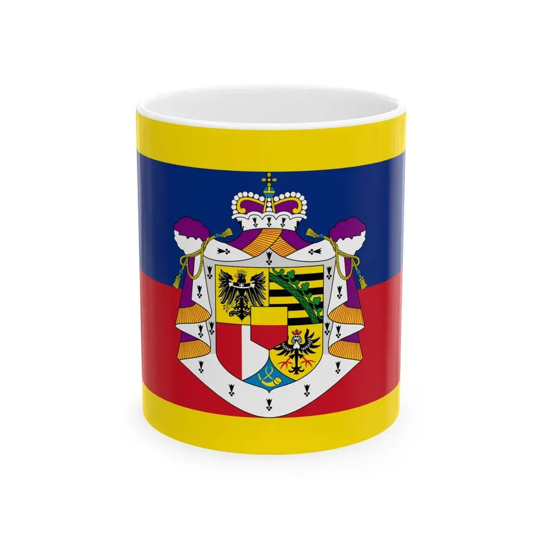 Standard of the Prince of Liechtenstein (Liechtenstein) White Coffee Mug 11oz - Go Mug Yourself