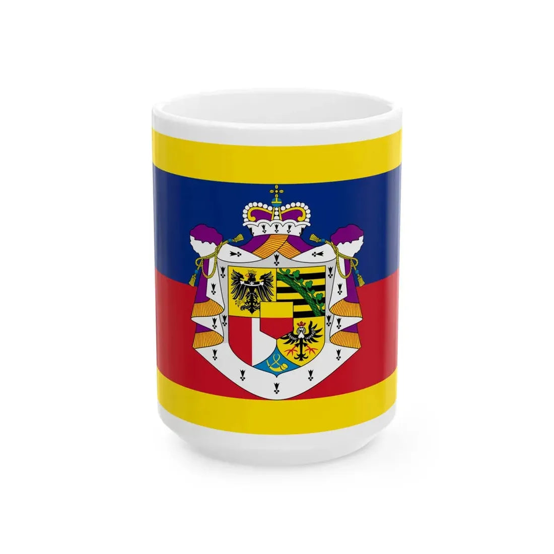 Standard of the Prince of Liechtenstein (Liechtenstein) White Coffee Mug 15oz - Go Mug Yourself