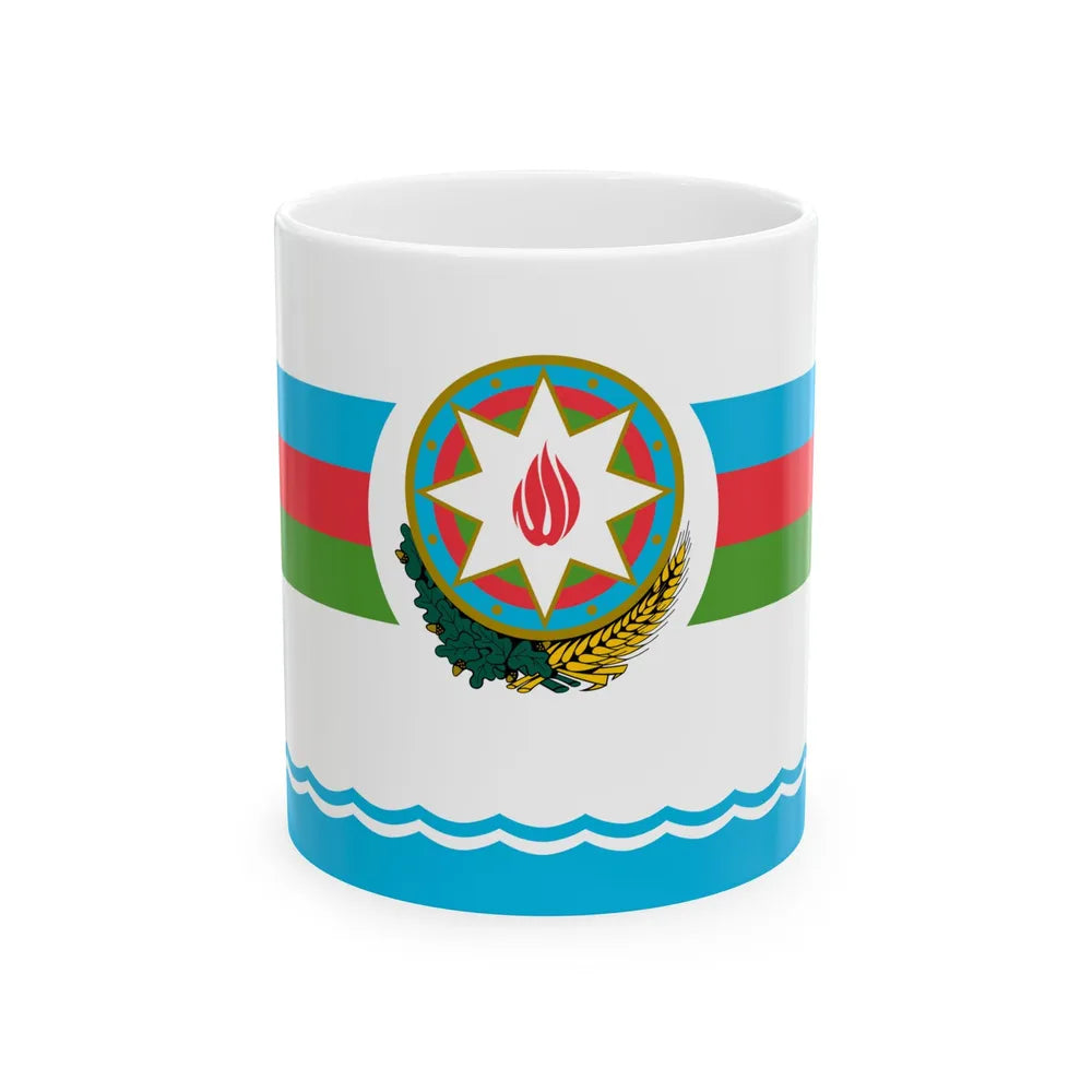 Standard of the Supreme Commander of the Armed Forces of Azerbaijan (Azerbaijan) White Coffee Mug 11oz - Go Mug Yourself