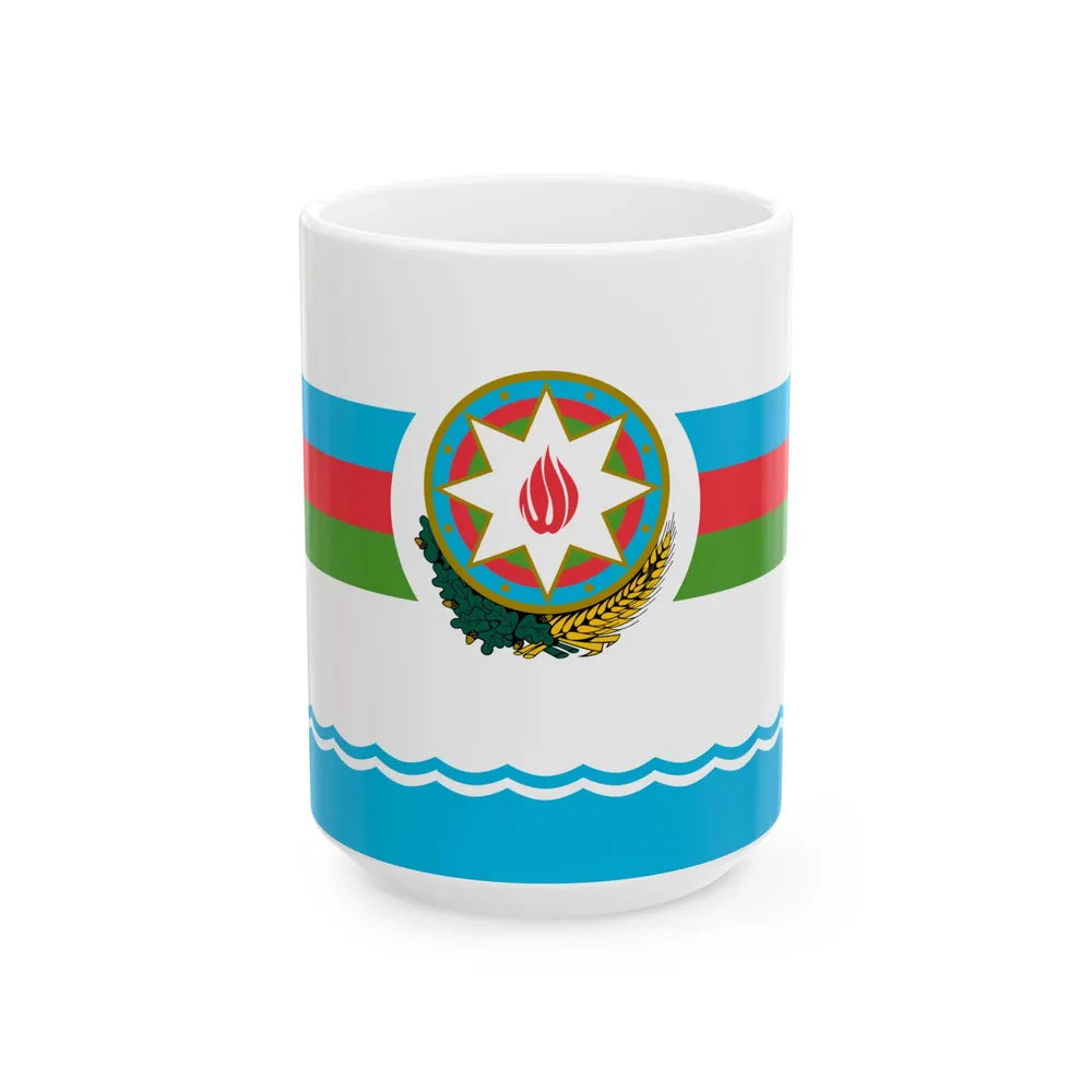 Standard of the Supreme Commander of the Armed Forces of Azerbaijan (Azerbaijan) White Coffee Mug 15oz - Go Mug Yourself