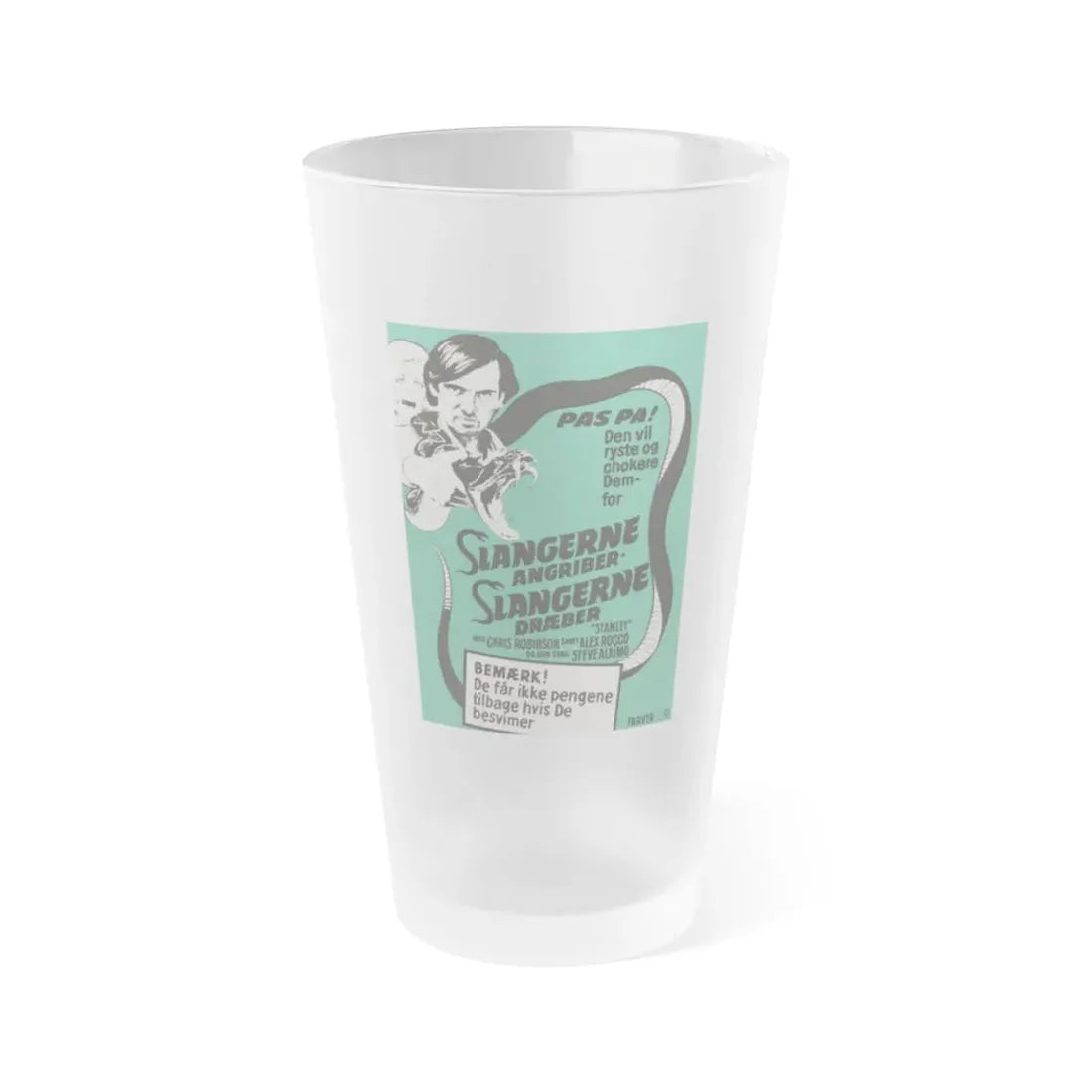 STANLEY (DANISH) 1972 Movie Poster - Frosted Pint Glass 16oz 16oz Frosted - Go Mug Yourself