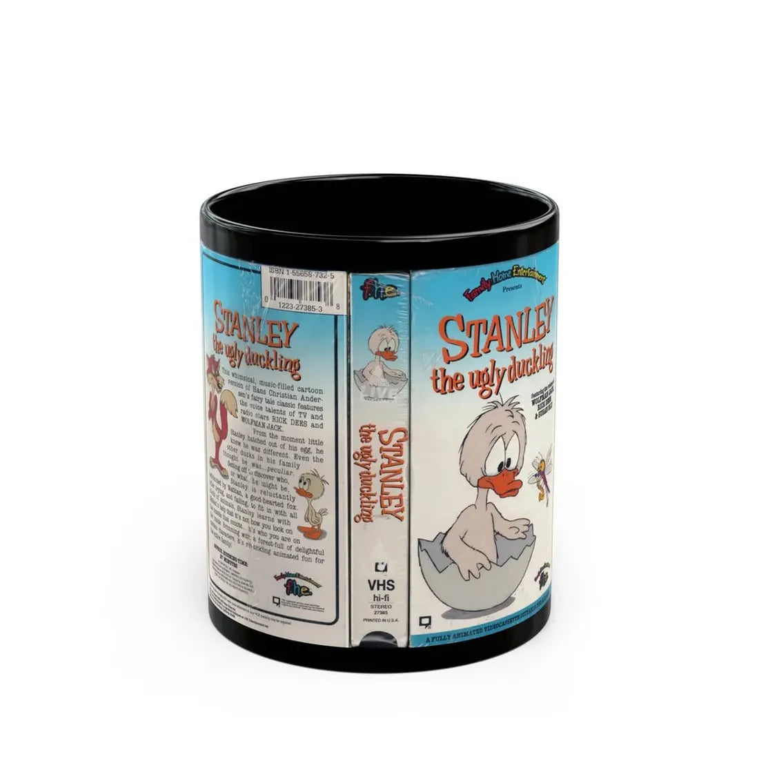 STANLEY THE UGLY DUCKLING (VHS COVER) - Black Coffee Mug 11oz - Go Mug Yourself