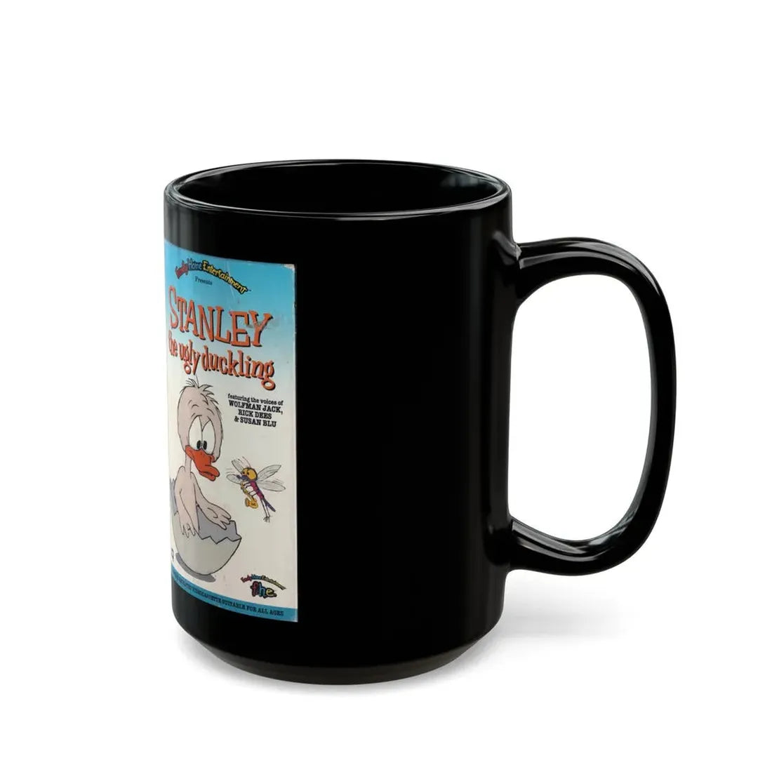 STANLEY THE UGLY DUCKLING (VHS COVER) - Black Coffee Mug - Go Mug Yourself