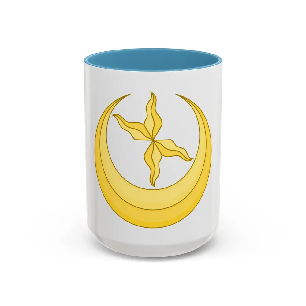 Star and Crescent Badge - Accent Coffee Mug-15oz-Light Blue-Go Mug Yourself