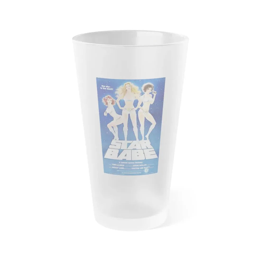 STAR BABE 1977 Movie Poster - Frosted Pint Glass 16oz 16oz Frosted - Go Mug Yourself