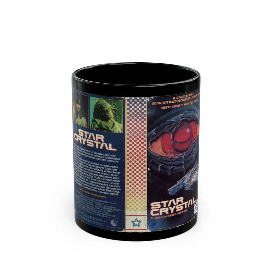 STAR CRYSTAL VERSION 2 (VHS COVER) - Black Coffee Mug 11oz - Go Mug Yourself