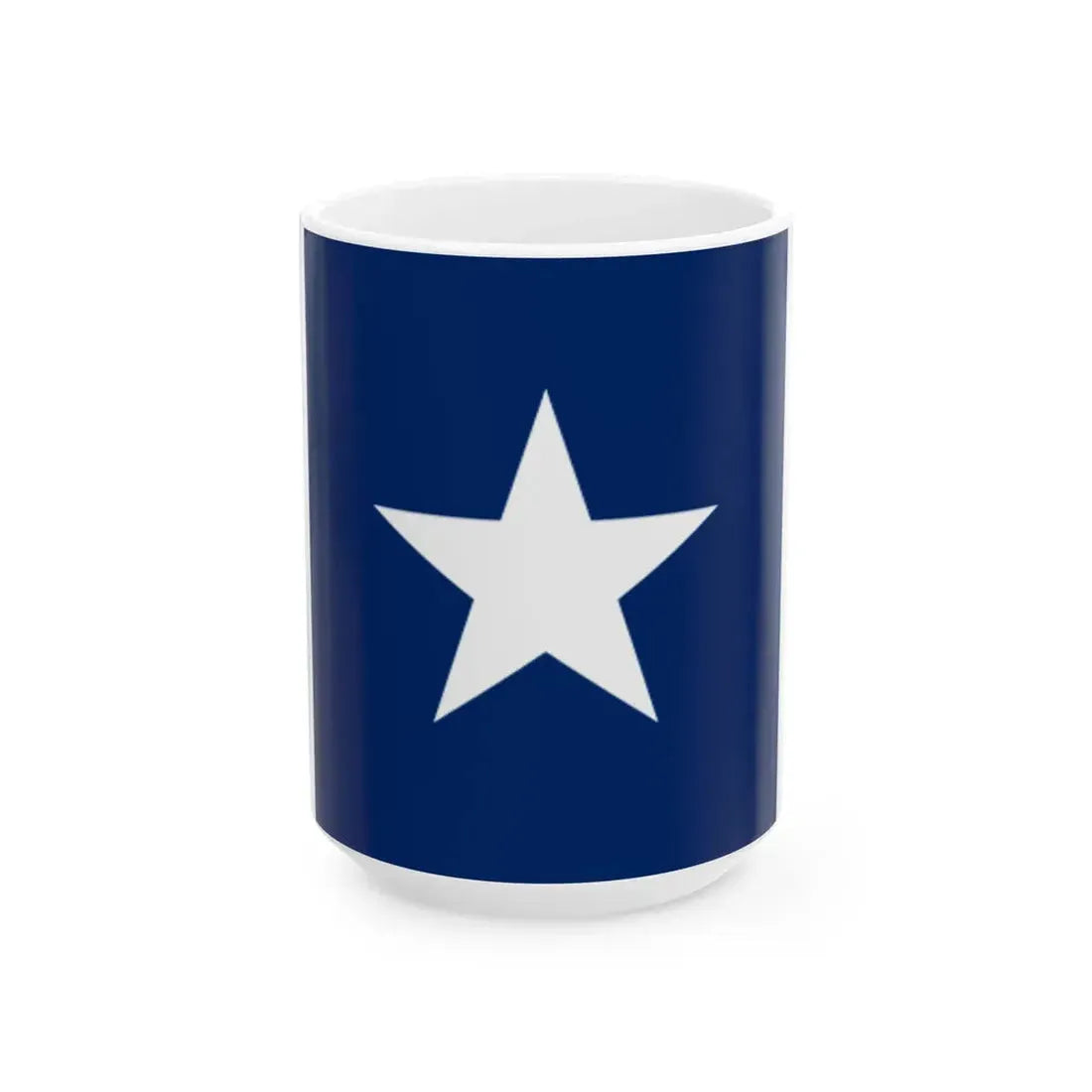 Star in Blue Box - Flag of Liberia (Liberia) White Coffee Mug 15oz - Go Mug Yourself