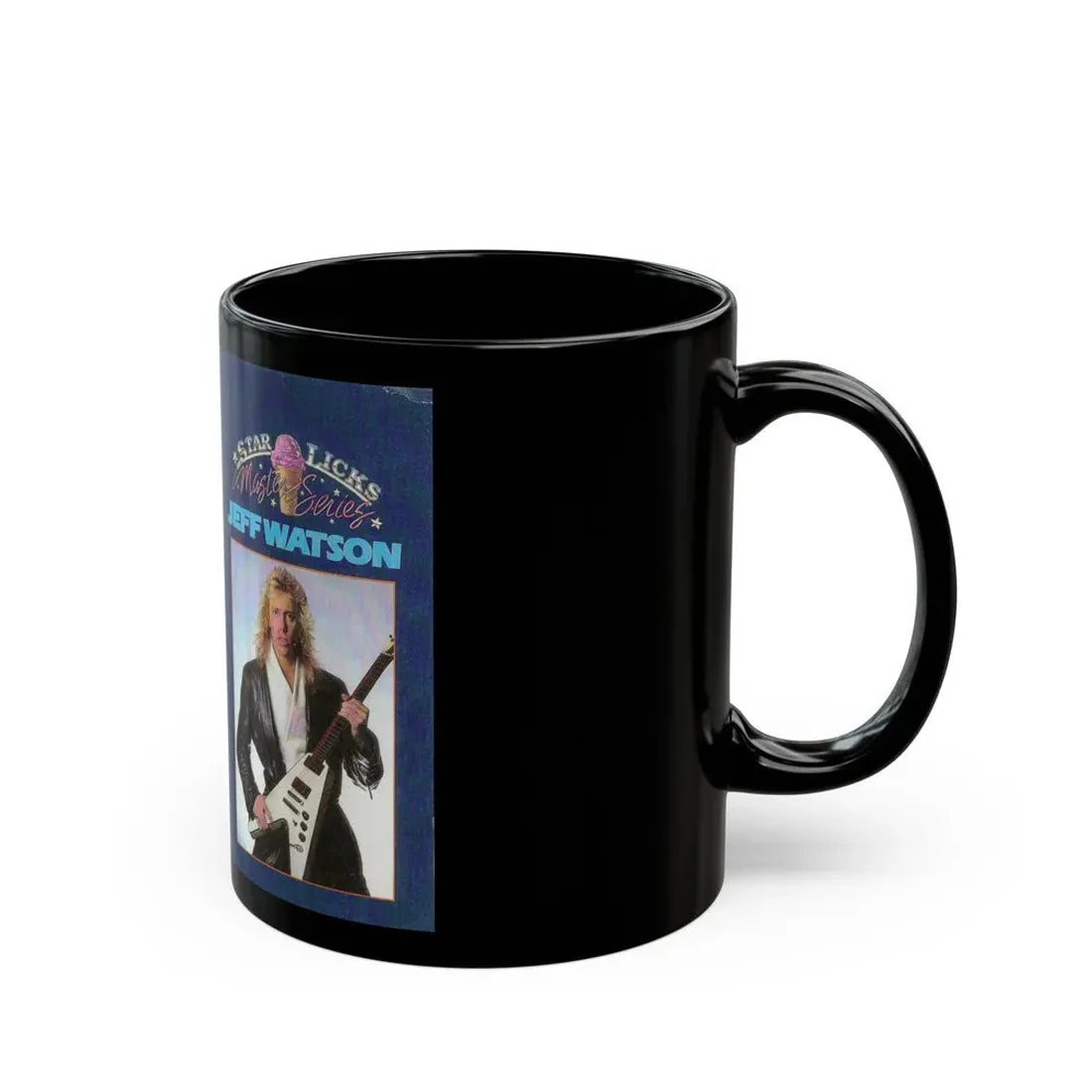 STAR LICKS MASTER SERIES JEFF WATSON (VHS COVER) - Black Coffee Mug - Go Mug Yourself