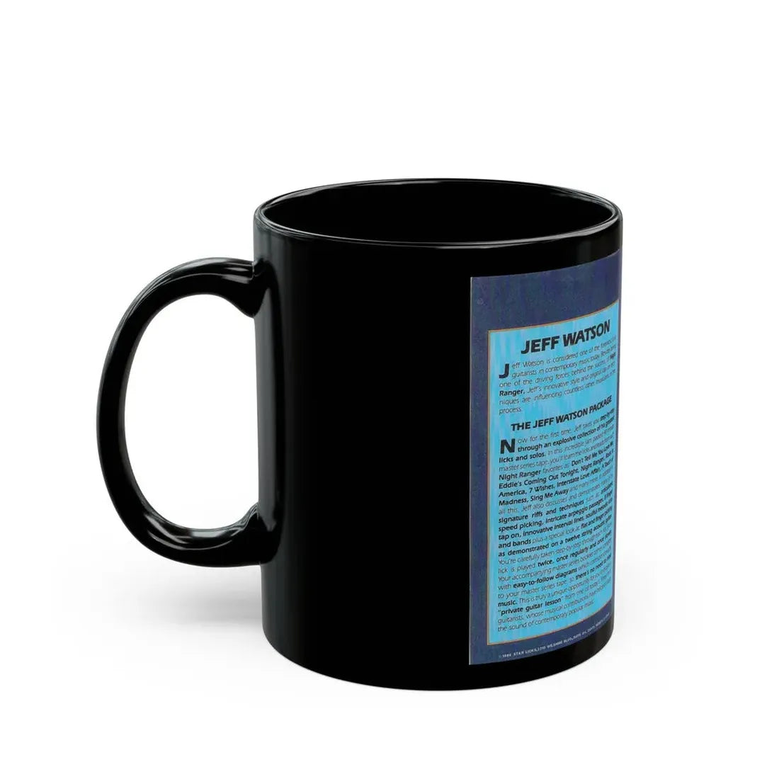 STAR LICKS MASTER SERIES JEFF WATSON (VHS COVER) - Black Coffee Mug - Go Mug Yourself