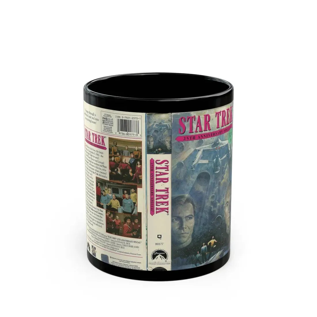 STAR TREK 25TH ANNIVERSARY SPECIAL (VHS COVER) - Black Coffee Mug 11oz - Go Mug Yourself