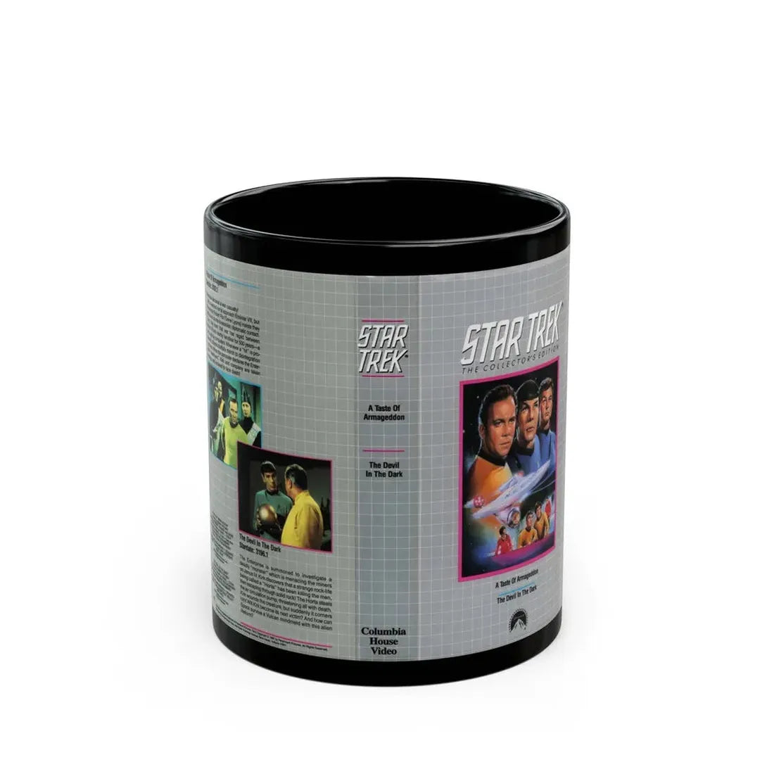 STAR TREK A TASTE OF ARMAGEDDON (VHS COVER) - Black Coffee Mug 11oz - Go Mug Yourself
