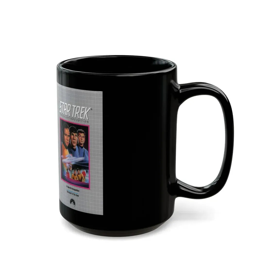 STAR TREK A TASTE OF ARMAGEDDON (VHS COVER) - Black Coffee Mug - Go Mug Yourself